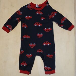Old Navy Navy and Red Car Romper